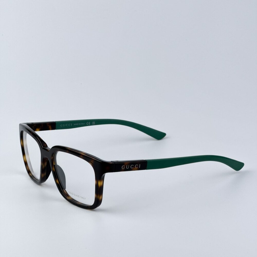 Gucci Gg1738o 003 Brand New Eyeglasses Havana Green Unisex Square
